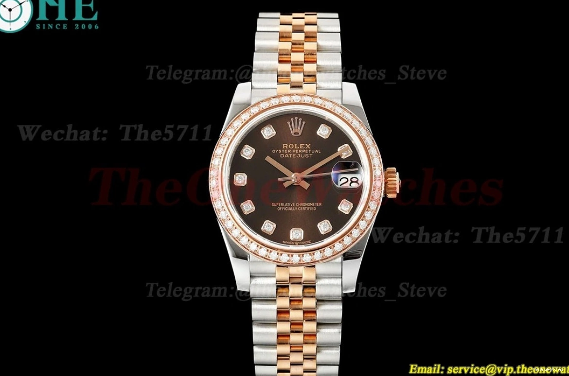 31mm Datejust Dia Dia Jub SS Brown 278271 JARF A2236 RG 0430